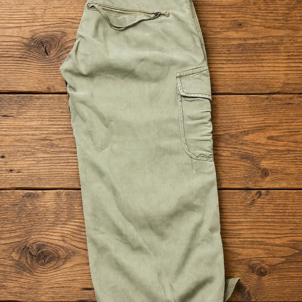 🌿 Levi’s Tab Twills Cargo Capri Pants Y2K (2003) – Olive Green – Size 5 - Picture 4 of 9